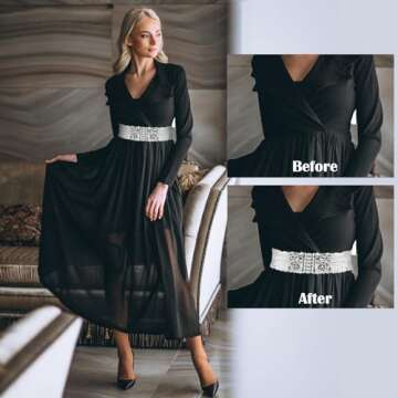 KALIONE 3PCS Women‘s Elastic Sequin Belts Wide Waist Belts for Women Glitter Dress Belts Waistband Cinch Belts Cheerleader Stretch Waistbelts for Women Girls 70s 80s Costume Party, Pink Gold Silver