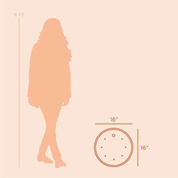 Bloem Ups-A-Daisy Round Planter Insert: 16" - Orange - Durable Resin Disk, Drainage Holes, Place Inside A Planter, Use Less Potting Soil, for Indoor & Outdoor Use, Gardening