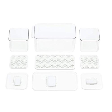 Slideep Fridge Produce Saver Food Storage Bins, 6 Pack