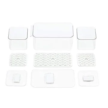 Slideep Fridge Produce Saver Food Storage Bins, 6 Pack
