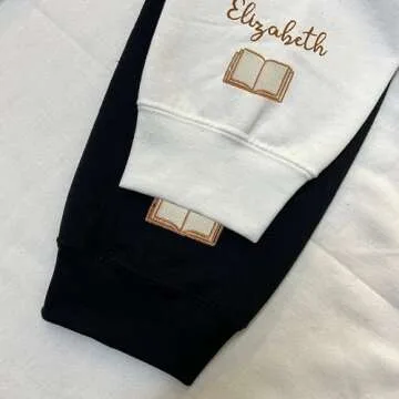 Pamaheart Custom Embroidered Book Sweatshirt for Women