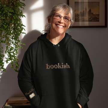 Pamaheart Custom Embroidered Book Sweatshirt - Halloween Sweatshirt, Reading Shirts for Women, Bookish Shirts, Book Hoodie, Gifts for Book Lovers, Women, Birthday, Christmas, Halloween, Teacher