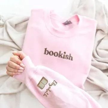 Pamaheart Custom Embroidered Book Sweatshirt for Women