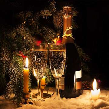 WILLBOND 12 Pieces Deer Napkin Rings Christmas Antler Napkin Ring Holders Reindeer Napkin Buckle for Cloth Napkins Holiday Dinners Parties, Wedding Adornment, Table Decoration Accessories (Gold)