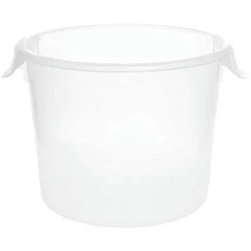 Rubbermaid Commercial Round Food Storage Container - Clear, 6QT, Durable & Versatile