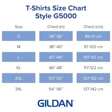 Gildan Black Heavy Cotton T-Shirt G5000 10-Pack