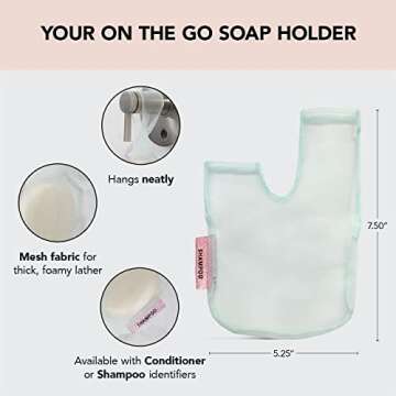 Kitsch Bar Soap Saver Bag - Eco-Friendly Soap Holder for Travel and Home