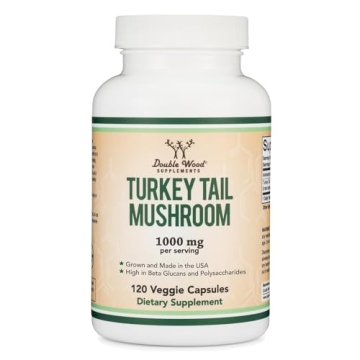 Turkey Tail Mushroom Supplement (120 Capsules - 2 Month Supply) (Coriolus Versicolor) Comprehensive ...