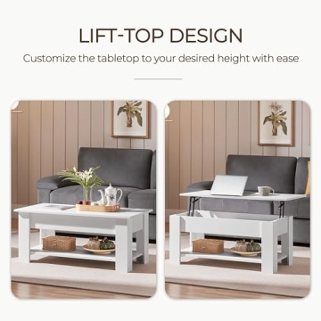 Stylish Yaheetech Lift-Top Coffee Table with Storage