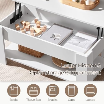Stylish Yaheetech Lift-Top Coffee Table with Storage