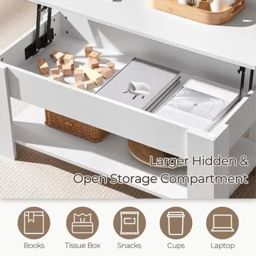 Stylish Yaheetech Lift-Top Coffee Table with Storage