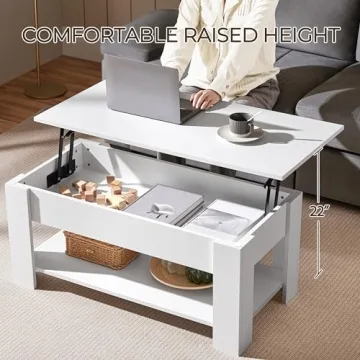 Stylish Yaheetech Lift-Top Coffee Table with Storage