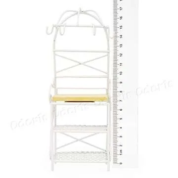 Odoria Miniature Bakers Rack for Dollhouse Decor