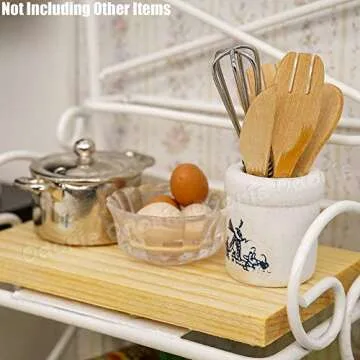 Odoria Miniature Bakers Rack for Dollhouse Decor