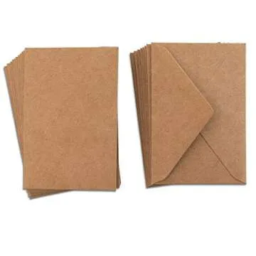 Kraft Mini Envelopes Brown Kraft Envelopes for Gift Cards and Business Cards (4"x2.75" 60 Pack)…