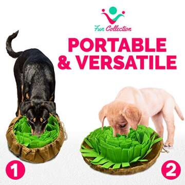 Fun Collection Snuffle Mat for Dogs - Engaging Dog Activity Mat Promotes Foraging Skills - Large Pup...