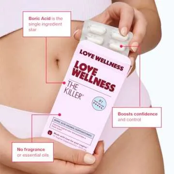 Love Wellness Killer Boric Acid Suppositories for Women