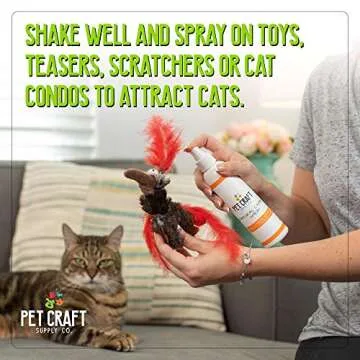 Pet Craft Supply Premium Maximum Potent All Natural Catnip for Cats USA Grown & Harvested 8 oz Value Spray Bottle Great for Training Redirecting Bad Behaviors 8oz