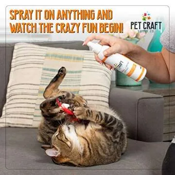 Pet Craft Supply Premium Maximum Potent All Natural Catnip for Cats USA Grown & Harvested 8 oz Value Spray Bottle Great for Training Redirecting Bad Behaviors 8oz