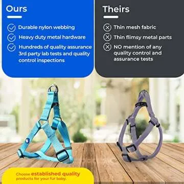 Blueberry Pet Essentials Matching Large Dog Harness | Adjustable Classic Solid Nylon Color No Pull Harness for Dogs | Easy Walk Dog Harness for Large Dogs & Step in Dog Harness | Lavender Dog Harness