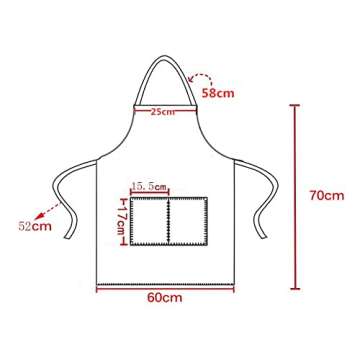 Hot Pink 12 Pcs Bib Aprons for Cooking and Crafts