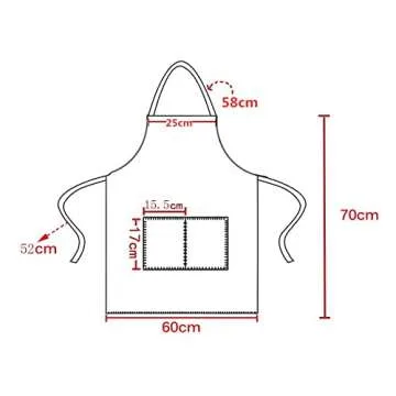 Hot Pink 12 Pcs Bib Aprons for Cooking and Crafts