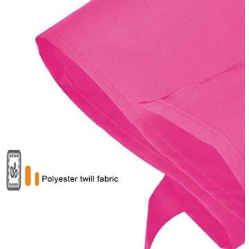 Hot Pink 12 Pcs Bib Aprons for Cooking and Crafts