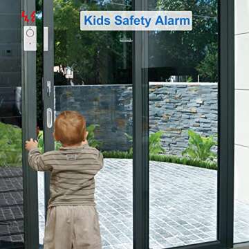 Door Alarm Sensor, Alarm for Doors When Opening, 120DB Window Door Alarm, Door Alarms for Kids Safety, 4 Pack Pool Alarms for Doors Entry Sensor Burglar Alert for Home Security Kids