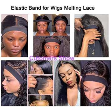 Elastic Wig Bands for Lace Melting - Edge Wrap to Lay Edges, 12PCS Lace Bands