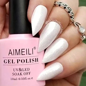 AIMEILI UV LED Sparkle Gel Nail Polish for Winter Nails