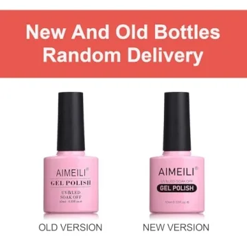 AIMEILI UV LED Sparkle Gel Nail Polish for Winter Nails