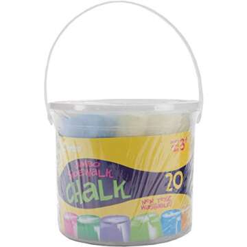 Darice Jumbo Sidewalk Chalk 20pc - Vibrant Colors for Kids Outdoor Fun