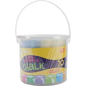 Darice Jumbo Sidewalk Chalk 20pc - Vibrant Colors for Kids Outdoor Fun