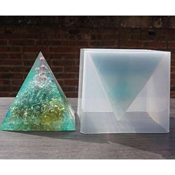 Large DIY Pyramid Resin Mold Set, Big Silicone Pyramid Molds, Jewelry Making Craft Mould Tool, 15cm/...