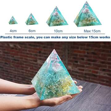 Large DIY Pyramid Resin Mold Set, Big Silicone Pyramid Molds, Jewelry Making Craft Mould Tool, 15cm/5.9"