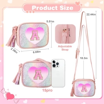 Personalized Crossbody Bag for Girls Rainbow Gift