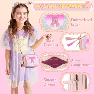 Personalized Crossbody Bag for Girls Rainbow Gift