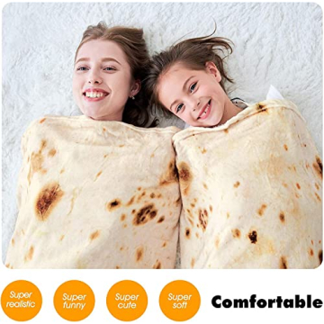 CASOFU Tortilla Throw Blanket Soft Fun Cozy 71 Inch