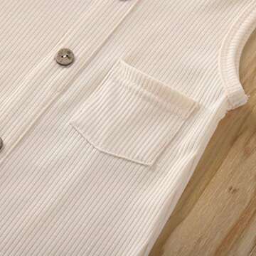 Baby Girl Boy Organic Cotton Romper Sleeveless Outfit