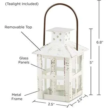Elegant Kate Aspen White Candle Holder Lantern for Decor