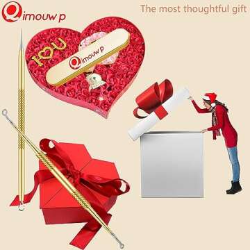 Blackhead Remover Tool, 16 PCS Pimple Popper Tool Kit, Tweezers Set for Eyebrows Hair Removal Pimple Blemish Acne Comedones Extractor Whitehead Cyst Removal Tool, for Nose Face Beauty Tools (Golden)