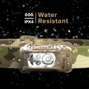 Princeton Tec Remix LED Headlamp (450 Lumens, Multicam w/Red LEDs) (RMX300-RD-MC)