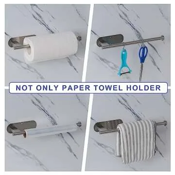 Honmein Stainless Steel Paper Towel Holder for Easy Installation