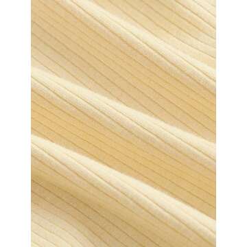 Verdusa Women's Contrast Lace Halter Neck Lettuce Trim Casual Crop Tee Tops Yellow Small