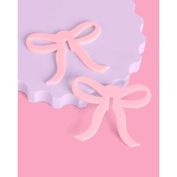 xo, Fetti Pink Bow Drink Markers - 8 count, 2" | Tying the Knot Bachelorette Party, Coquette Birthda...