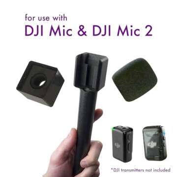 1pc - Macrokraft Classic Interview Adapter PRO for DJI Mic & DJI Mic 2 Wireless Microphone | Mic Fla...