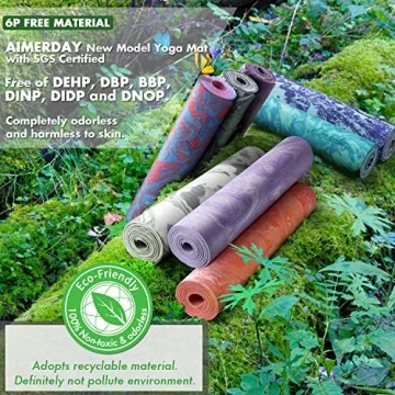 AIMERDAY Eco-Friendly Non Slip Yoga Mat for All Fitness Levels