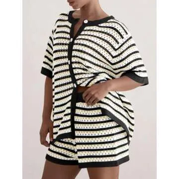 Saodimallsu Women’s Summer Crochet Short Sets for Beach