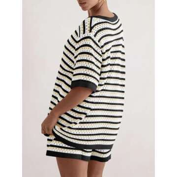 Saodimallsu Women’s Summer Crochet Short Sets for Beach