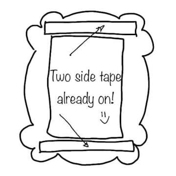 HANDMADE WITH LOVE BY FATIMA. Yellow Frame. It Includes a PEEPHOLE STICKER, It has Also Two Side Tape in The Back. Ready to Hang. Replica of The Frame seen in Monica's Door. Friends Present.